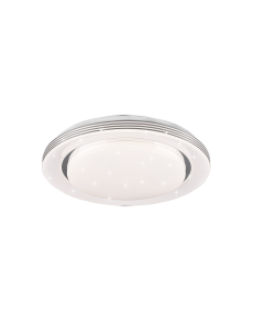 Atria Μοντέρνα Μεταλλική Πλαφονιέρα Οροφής με Ενσωματωμένο LED σε Λευκό χρώμα 38cm Trio Lighting R67041000