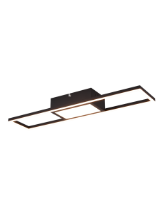 Rigido Μοντέρνα Μεταλλική Πλαφονιέρα Οροφής με Ενσωματωμένο LED σε Μαύρο χρώμα 60cm Trio Lighting R67172132