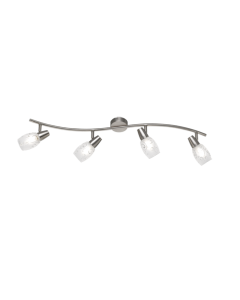 Σποτ Ράγα Τετράφωτη 4xE14 L79cm Nickel Mat Trio Lighting Colmar R80024007