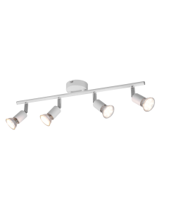 Σποτ Τετράφωτη Ράγα L50cm 4xGU10 σε Λευκό Χρώμα Trio Lighting Paris R80914031