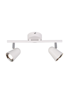 Σποτ Δίφωτη Ράγα Λευκό Ματ 34cm LED 2x3,5w 3000K 2x400lm Trio Lighting Toulouse R82122131