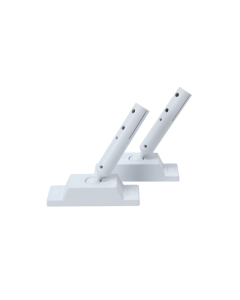 ROOFPATH SET OF 2PCS WHITE BASE HOLDER WITH 45° ADJUSTABLE ROD ACA ROPAW