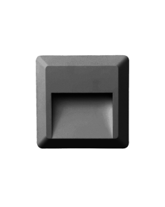 LED WALL SQUARE LUMINAIRE DARK GREY 230V AC IP65 2W 3000K 100LM RA80 ACA SLIM52NDG