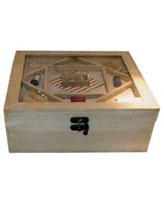 Κουτί Ραπτικής 25x25x9cm Ξύλινο με Θήκες Etoile SP-252