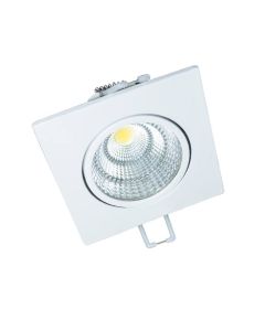 SQUARE WHITE MOV. LED SPOT 6W 6000K 440Lm COB 230V 60° Ra80 ACA THEROC660S