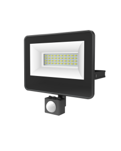 BLACK SENSOR LED SMD FLOOD LUMINAIRE IP66 30W 4000K 3100Lm 230V AC RA80 ACA V3040S