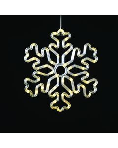 "PLASTIC SNOWFLAKE" 50 LED ΛΑΜΠΑΚΙΑ WW ΜΠΑΤ. (3ΧΑΑ)/USB, IP20, 30.5*0.7*27.5 ACA X04501311