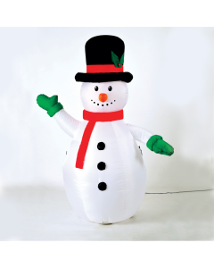 "INFLATABLE SNOWMAN" 1 LED ΛΑΜΠ.ΑΝΤΑΠ.(12V), RGB,  ΣΤΑΘ. IP44, Η180CM, 2M ΠΡΑΣ. ΚΑΛ. ΤΡΟΦ. ACA X07003439