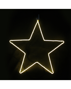"STAR" 200 NEON LED 2m NEON DOUBLE SMD ΦΩΤ., WW ΣΤΑΘ., IP44, 58X54CM, 1.5m ΚΑΛ. ACA X082001415