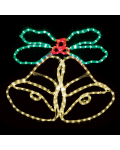 "DOUBLE BELLS" 288LED ΣΧΕΔΙΟ 8m ΦΩΤΟΣΩΛ RED-GREEN-YELLOW IP44 75x58cm 1.5m ΚΑΛΩΔ ACA X0828811112