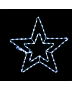 "DOUBLE STARS" 72 LED ΣΧΕΔΙΟ 3m ΜΟΝΟΚΑΝΑΛ ΦΩΤΟΣΩΛ ΨΥΧΡΟ ΛΕΥΚΟ ΜΗΧΑΝΙΣΜΟ FLASH IP44 55cm 1.5m ΚΑΛΩ ACA X087222316