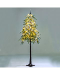 SNOWY GREEN PINE TREE 90 WW LED ΛΑΜΠ. ΑΝΤΑΠΤ:4,5V IP44 ΥΨΟΣ 150cm ΒΑΣΗ:21x21cm 5m ΚΑΛ ACA X10901446