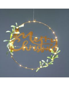 CIRCLE MERRY CHRISTMAS ΚΡΕΜΑΣΤ ΔΙΑΚΟΣΜΗΤΙΚ 40LED ΛΑΜΠ ΘΕΡΜ ΣΤΑΘ ΜΠΑΤ 2ΧΑΑ(ΔΕΝ ΣΥΜΠ) IP20 ΔΙΑΜ:40cm ACA X13401125