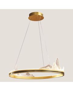 ARTE ILLUMINA ΦΩΤΙΣΤΙΚΟ ΚΡΕΜΑΣΤΟ ΔΑΚΡΥ LED 55W Φ80X20 ΧΡΥΣΟ Eurolamp 144-15003