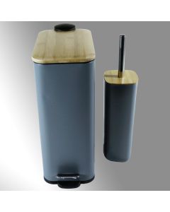 Σετ Κάδος 7lt Softe Close & Πιγκάλ Μπαμπού-Γκρι SL1061 San Lorentzo 110102C