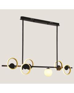 ARTE ILLUMINA ΦΩΤΙΣΤΙΚΟ ΚΡΕΜΑΣΤΟ ΓΡΑΜΜΙΚΟ LED 33W+1XG9 3000Κ 120X30X30 ΧΡΥΣΟ/ΜΑΥΡΟ Eurolamp 144-16003