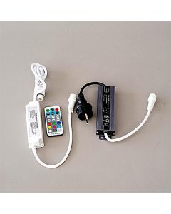 ΜΕΤΑΣΧΗΜΑΤΙΣΤΗΣ, 24V, ME SYNCHRONOUS RGBW LED CONTROLLER ΚΑΙ ΤΗΛΕΧΕΙΡΙΣΤΗΡΙΟ, ΠΡΟΕΚΤΑΣΗ ΠΑΡΟΧΗΣ 3m, IP65 Eurolamp 600-11921