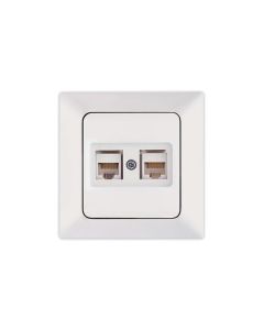 ΠΡΙΖΑ DATA CAT 6 RJ 45 ΔΙΠΛΗ ΛΕΥΚΗ 152-16016
