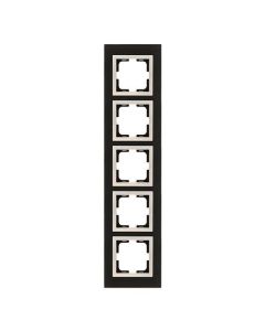 ΠΛΑΙΣΙΟ 5 ΘΕΣΕΩΝ ΜΑΥΡΟ ΓΥΑΛΙ Eurolamp 152-10894