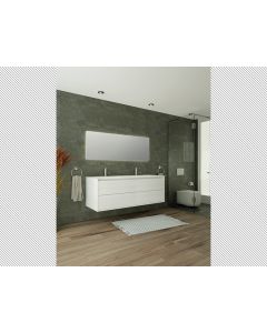 Σετ Έπιπλο Μπάνιου M140xB50xY50 εκ.MDF Λάκα Λευκή,Βάση,Νιπτήρας, Καθρέπτης,Savvopoulos Comfort 02