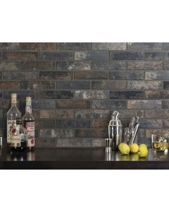 Πλακάκι Τουβλάκι 6*25 εκ. Ceramica Rondine Bristol Dark 