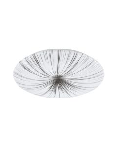 Eglo Nieves Μοντέρνα Πλαστική Πλαφονιέρα Οροφής με Ενσωματωμένο LED σε Λευκό χρώμα 51cm 98326