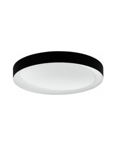 Eglo Laurito Μοντέρνα Μεταλλική Πλαφονιέρα Οροφής με Ενσωματωμένο LED σε Μαύρο χρώμα 49cm 99783