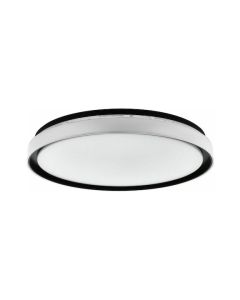 Eglo Seluci Κλασική Πλαστική Πλαφονιέρα Οροφής με Ενσωματωμένο LED σε Μαύρο χρώμα 49cm 99781
