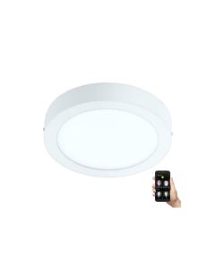 Στρογγυλό Επιφανείας Λευκό IP44 21cm LED Panel 16,5w 2700-6500K 2250lm Τηλεχειριστήριο Eglo Fueva 900103