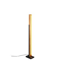 Φωτιστικό Επιδαπέδιο 19x13xH120cm Smd Led 16w 1950lm 3000K Ξύλο-Μαύρο Ματ Trio Kerala 441610132
