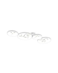 Φωτιστικό Πλαφονιέρα Οροφής  L95,5x40xH6,5cm Led 37w 4800K 3800lm White Matt Trio Groovy 642110431