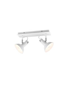 Σποτ Δίφωτο 2xE14  40x13,8xΗ22,8cm Μέταλλο Λευκό Ματ Trio Roxie 811900231
