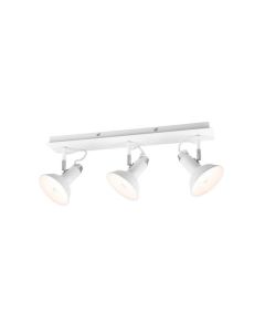 Σποτ Τρίφωτο 3xE14  60x13,8xΗ22,8cm Μέταλλο Λευκό  Ματ Trio Roxie 811900331