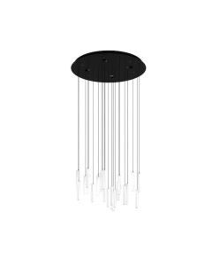 Κρεμαστό Φωτιστικό Μαύρη Ροζέτα 58xH110cm LED 3000K 500lm Eglo Sardenara 390209