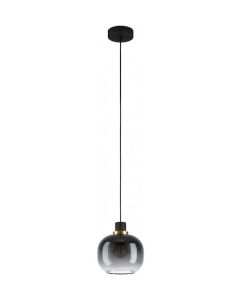 Κρεμαστό Φωτιστικό Μαύρο Μονόφωτο 19xH110cm 1xE27 Eglo Oilella 99616