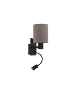 Eglo Φωτιστικό Τοίχου με Ενσωματωμένο LED σε Μαύρο Χρώμα 900701