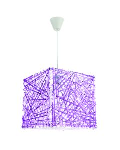InLight Κρεμαστό φωτιστικό από μοβ plexiglass 1XE27 D:30cm 4339-Μοβ
