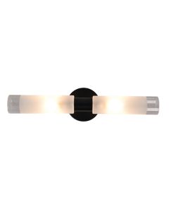 InLight Επιτοίχιο φωτιστικό από μαύρο μέταλλο και αμμοβολή γυαλί 2XG9 D:31,5cm 1050-Μαύρο