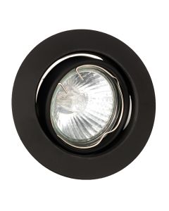 InLight Χωνευτό σποτ από μαύρο μέταλλο 1XGU10 D:9cm 43277-Μαύρο