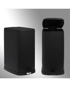 ΚΑΔΟΣ ΜΠΑΝΙΟΥ ΠΛΑΣΤΙΚΟΣ 35lt SL8137 ΜΑΥΡΟΣ  SOFT CLOSE San Lorentzo 8137BLACK