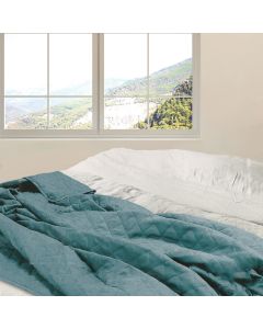ΚΟΥΒΕΡΛΙ Cottage Simplicity AQUA MICROFIBER 220x240cm San Lorentzo 7093AQUA
