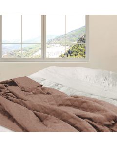 ΚΟΥΒΕΡΛΙ Cottage Simplicity ΜΕΛΙ MICROFIBER 220x240cm San Lorentzo 7093HONEY