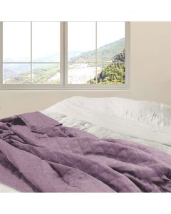 ΚΟΥΒΕΡΛΙ Cottage Simplicity ΜΩΒ MICROFIBER 220x240cm San Lorentzo 7093PURPLE