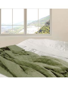 ΚΟΥΒΕΡΛΙ Cottage Simplicity ΠΡΑΣΙΝΟ MICROFIBER 220x240cm San Lorentzo 7093GREEN