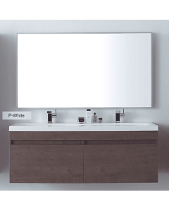 Έπιπλο Μπάνιου ECO-144 Βάση χωρίς Νιπτήρα 144cm  Λευκή Λάκα Γυαλιστερή  FT21.144.002P Εκθεσιακό 