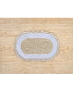 ΠΑΤΑΚΙ ΜΠΑΝΙΟΥ ΜΠΕΖ ΒΑΜΒΑΚΕΡΟ ANATOLI OVAL 45X75 San Lorentzo 4100117BEIGE