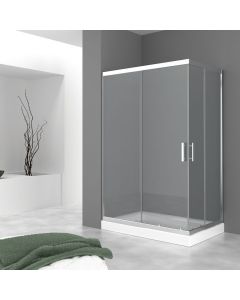 Καμπίνα Γωνιακής Εισόδου Ασσύμετρη 90x100xH200cm Προφίλ Χρωμέ Κρύσταλλο Nanotechnology 6mm Orabella Stardust Easy Fix Orabella Stardust Easy Fix 30627