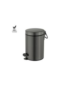 Χαρτοδοχείο 3lt Soft Closιng System Graphite Dark Sanco Waste Bins 90689-122