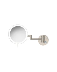 Επιτοίχιος Μεγεθυντικός Καθρέπτης x3 με Διπλό Βραχίονα Led 5 w 220-240V Brushed Nickel Sanco Led Cosmetic Mirrors MRLED-701-A73