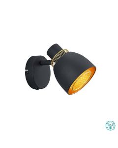 Φωτιστικό Σποτ Μονόφωτο 1xE14 10xH14cm Μέταλλο Μαύρο Ματ Trio Lighting RL Punch R80811032